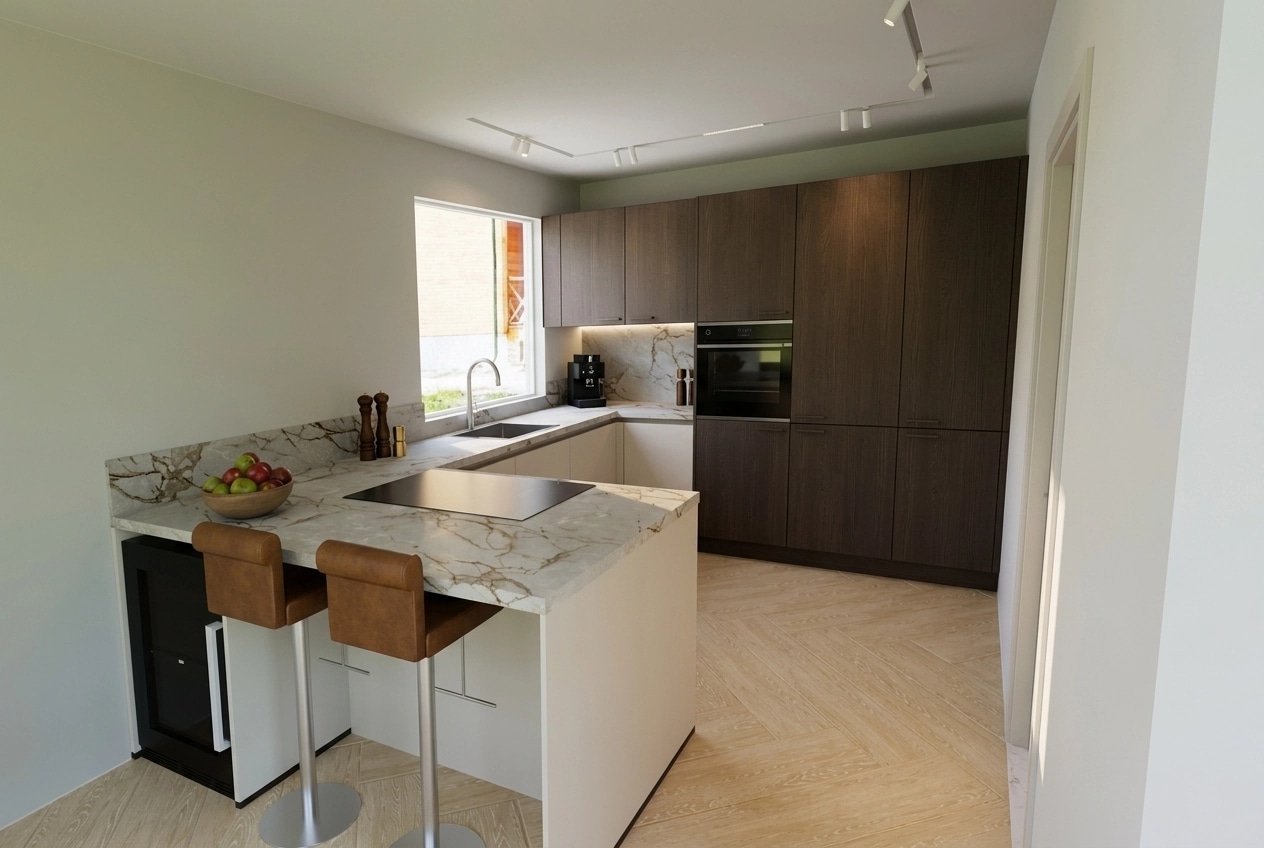 Minimalism Kitchen design — interior photo by GenRoom AI