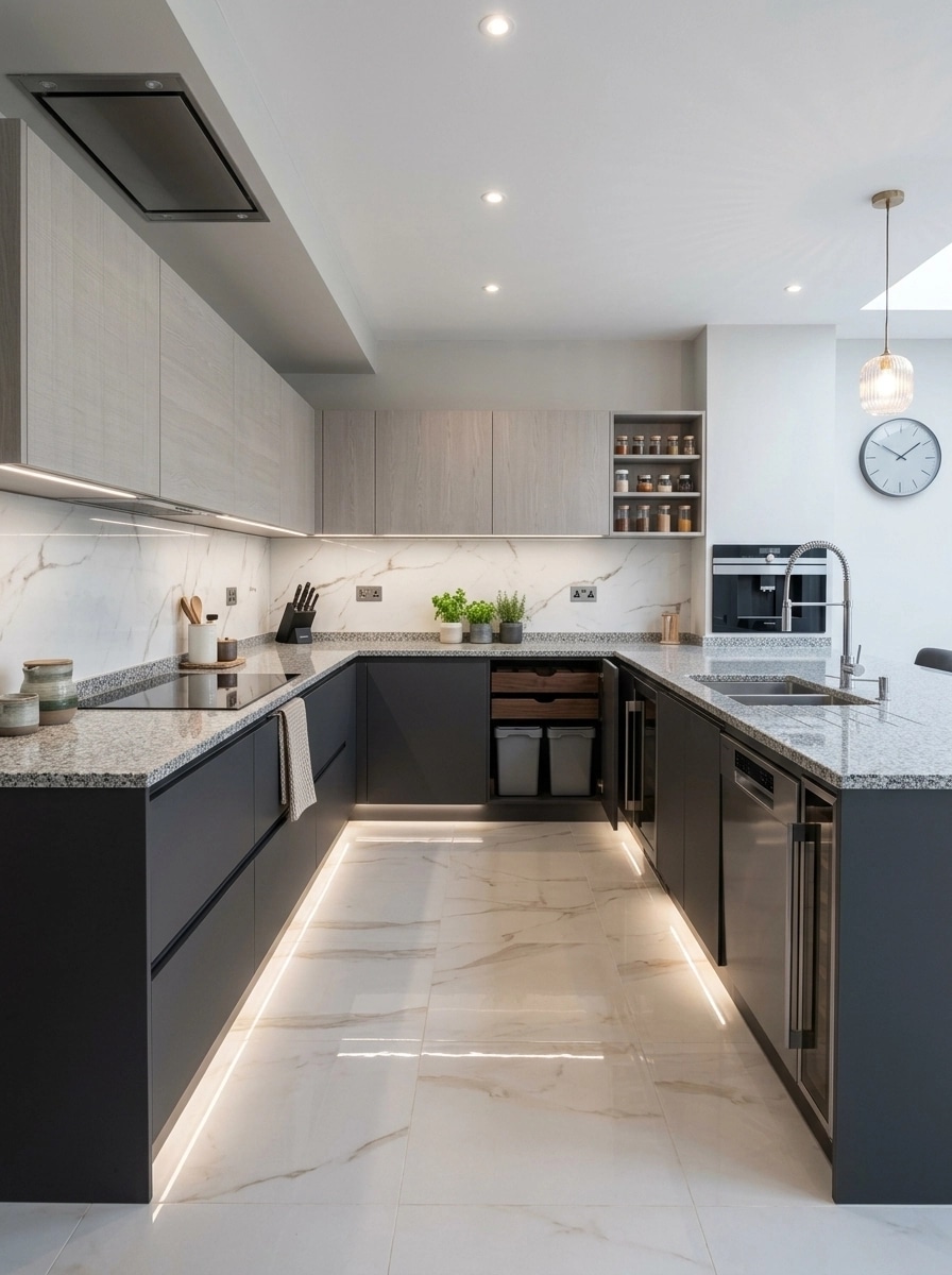 Kitchen interior in Contemporary style — photo by GenRoom AI