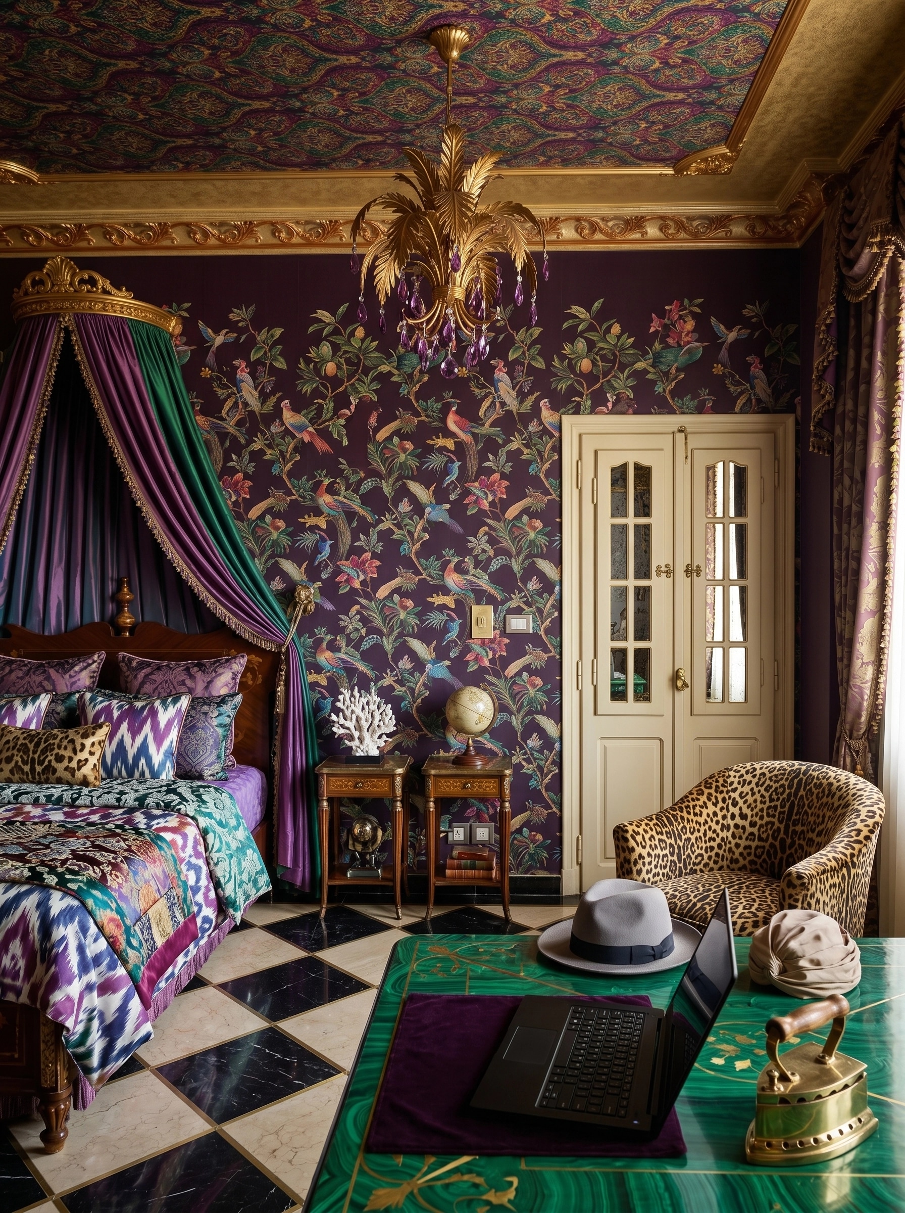 Maximalist Bedroom design — interior photo by GenRoom AI