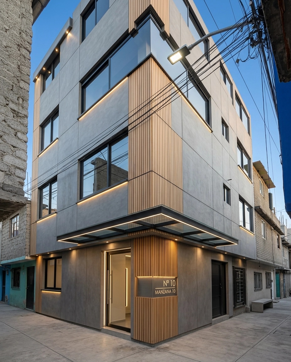 Minimalist Facade Facade design — facade photo by GenRoom AI
