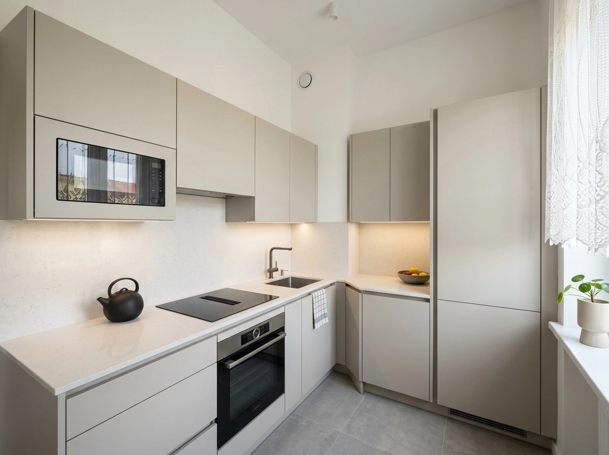 Minimalism Kitchen design — interior photo by GenRoom AI