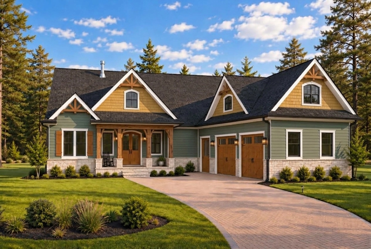 Facade design in Barnhouse Facade style — Facade by GenRoom AI