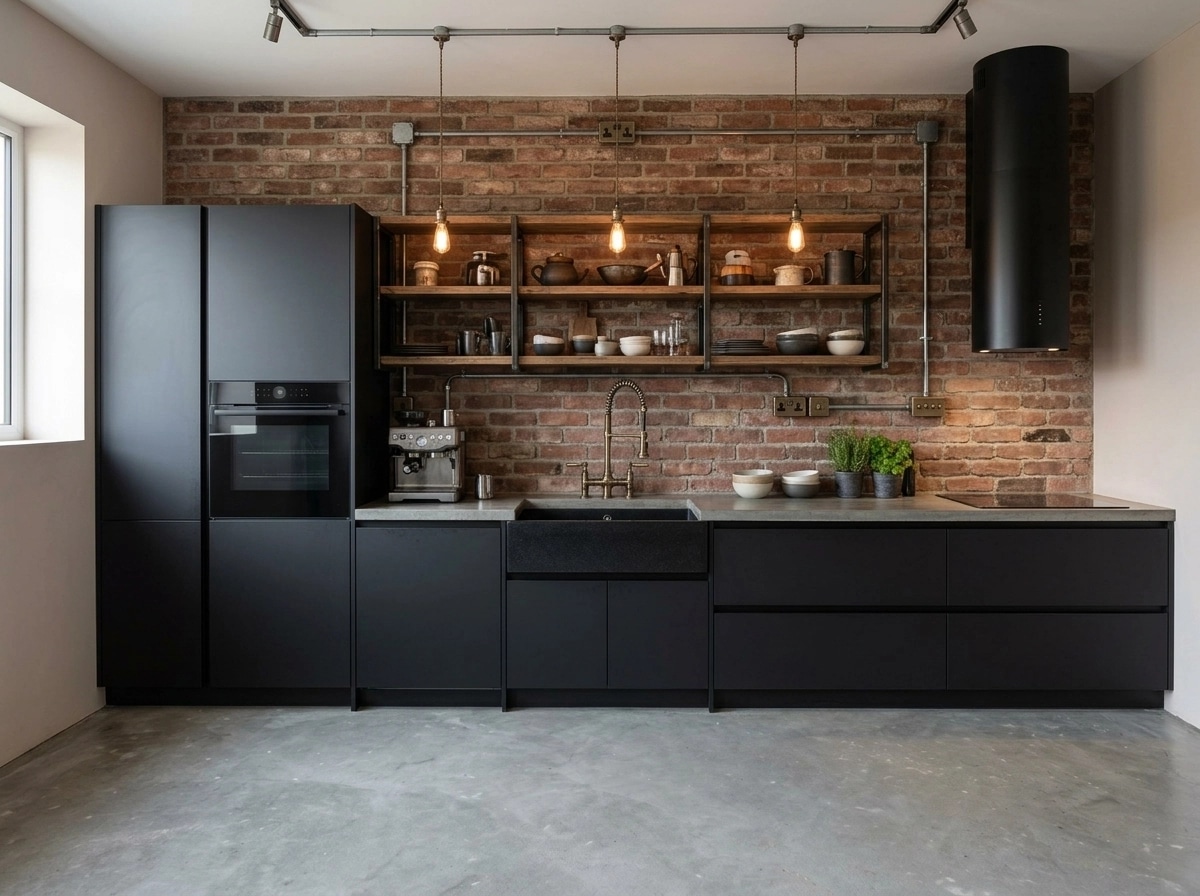 Kitchen interior in Loft / Industrial style — photo by GenRoom AI