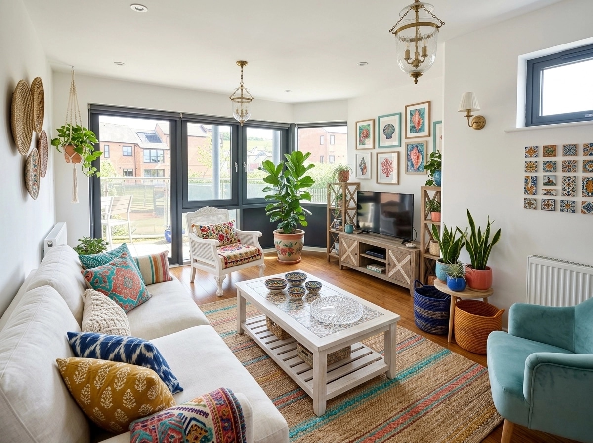Interior design in Coastal / Hamptons style — Living Room by GenRoom AI