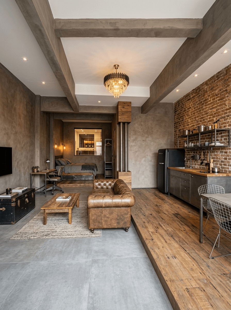 Design de interiores em estilo Loft / Industrial — studio por GenRoom AI