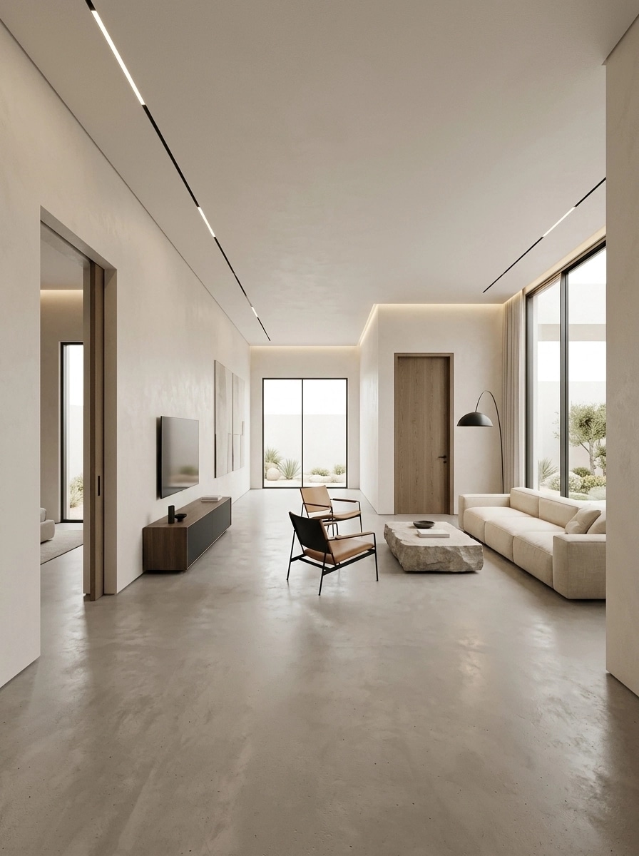 Minimalism Living Room design — interior photo by GenRoom AI
