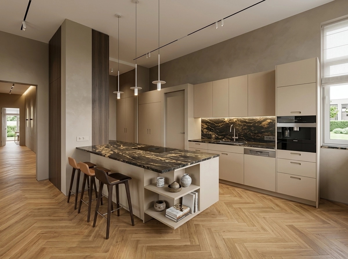 Interior design in Contemporary style — Kitchen by GenRoom AI