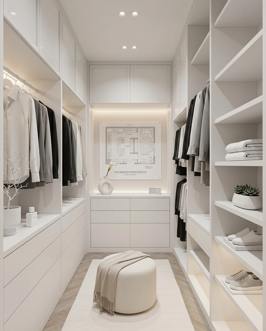 Interior design in Minimalism style — wardrobe by GenRoom AI