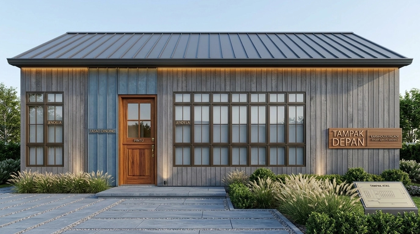 Facade design in Barnhouse Facade style — Facade by GenRoom AI