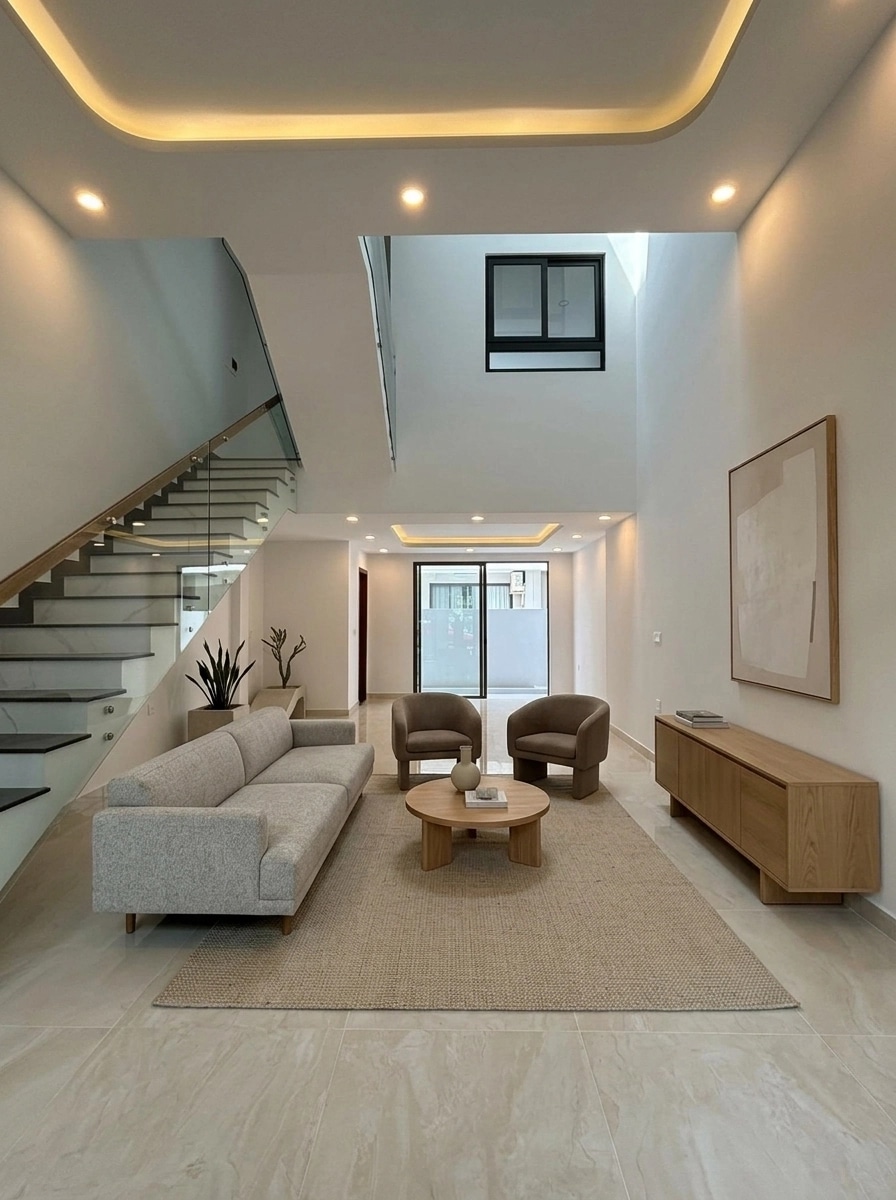Minimalism Living Room design — interior photo by GenRoom AI