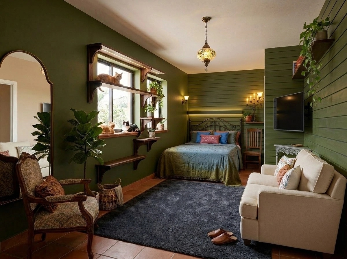 Interior design in Mediterranean style — Bedroom by GenRoom AI