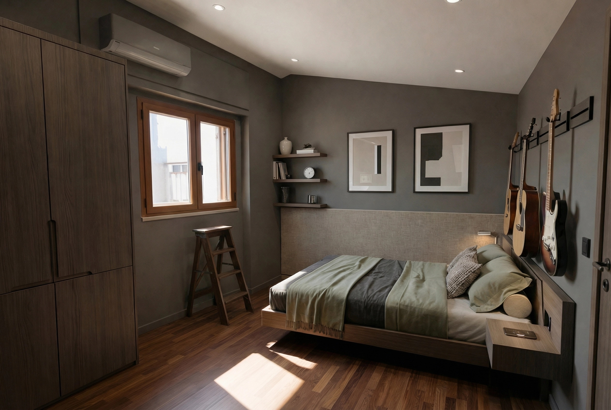 التصميم الداخلي بنمط Contemporary — غرفة النوم من GenRoom AI