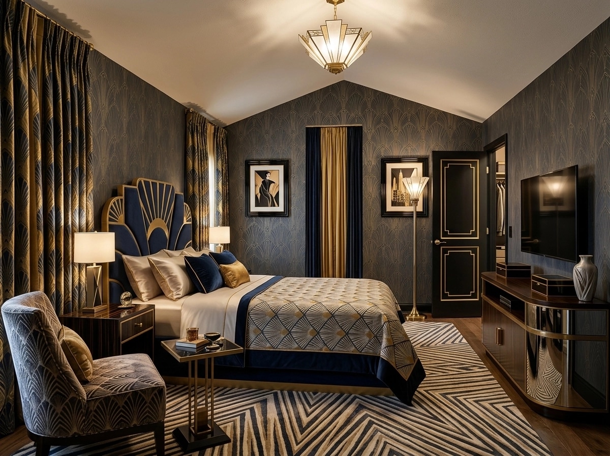Art Deco Bedroom design — interior photo by GenRoom AI