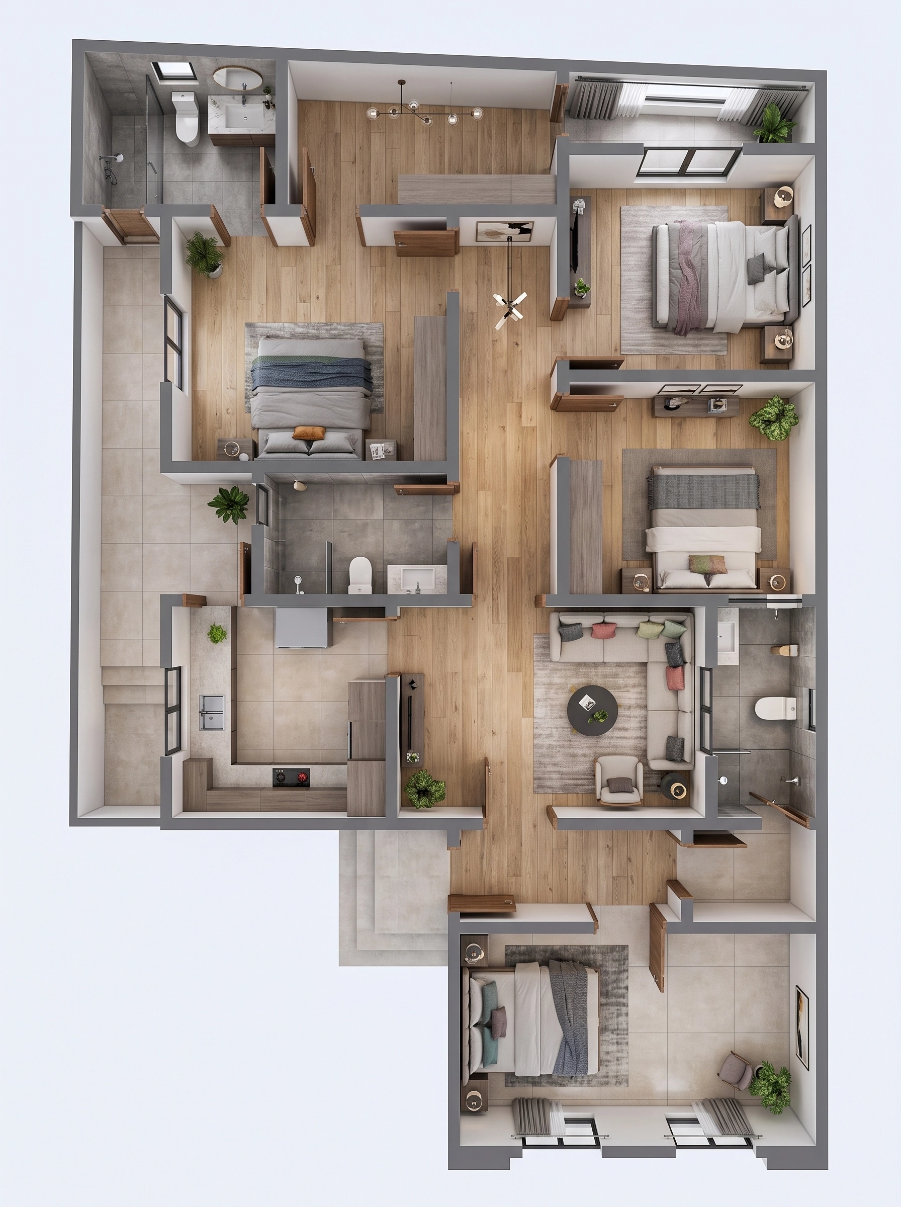 Interior design in Contemporary style — Living Room by GenRoom AI