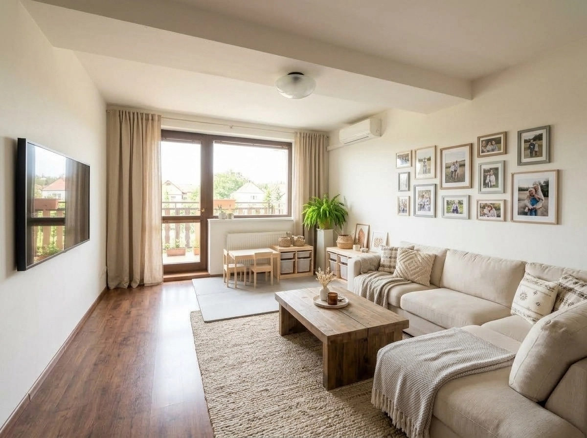 Modern Farmhouse Living Room design — interior photo by GenRoom AI