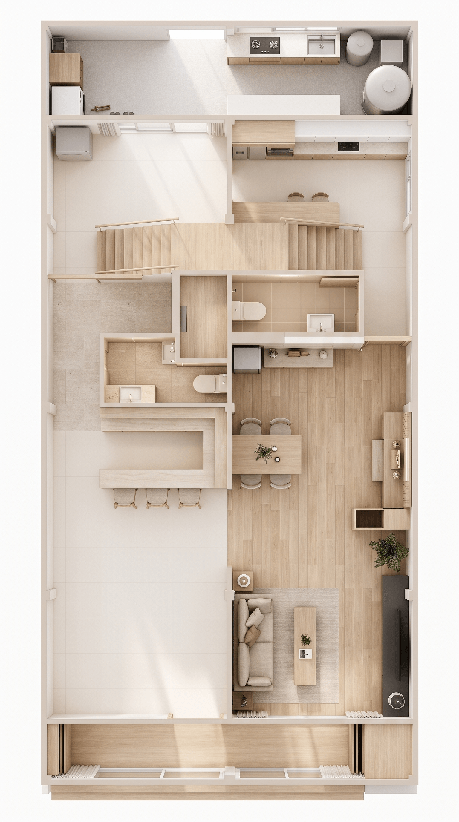 Interior design in Minimalism style — Living Room by GenRoom AI