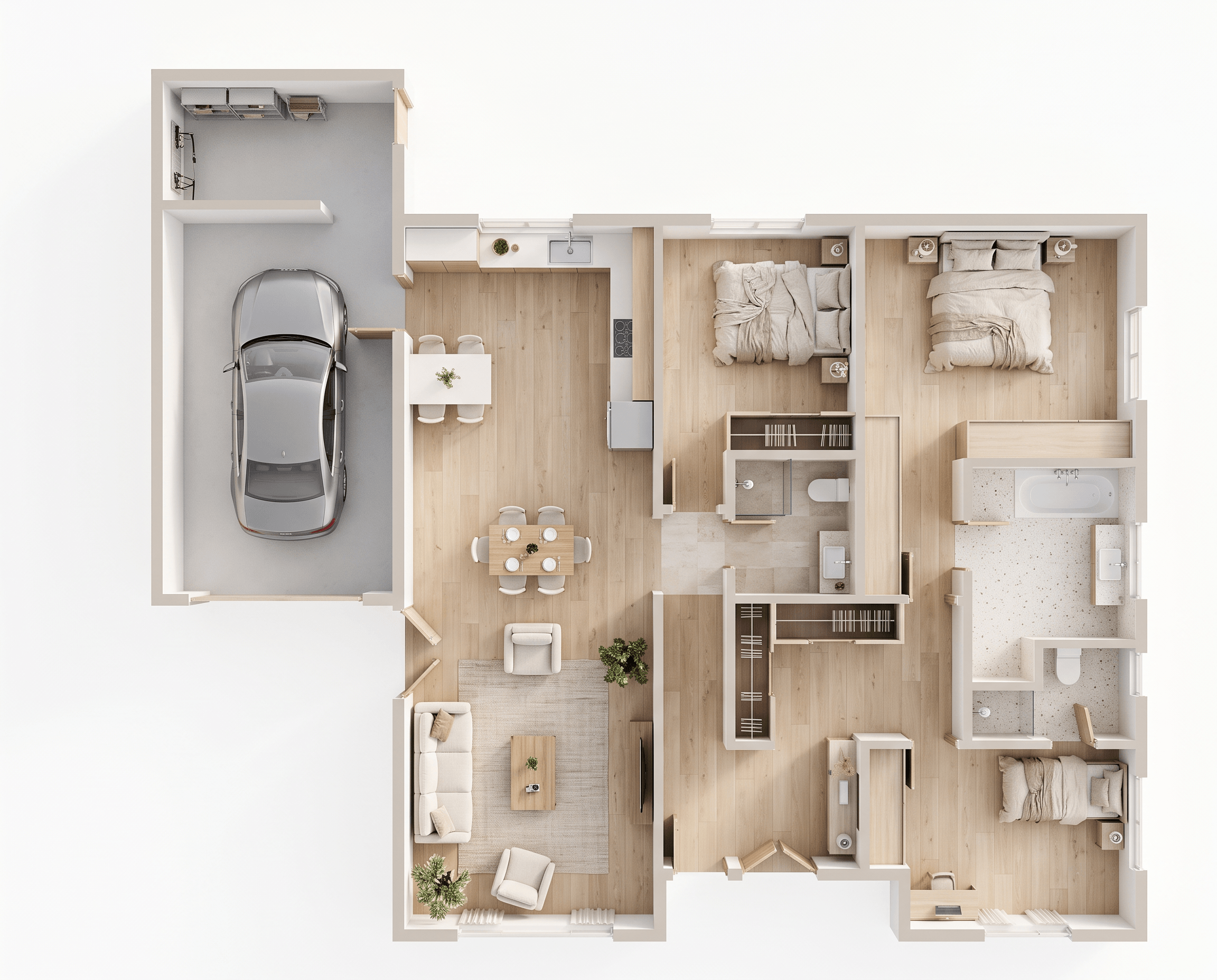 Interior design in Scandinavian style — Living Room by GenRoom AI
