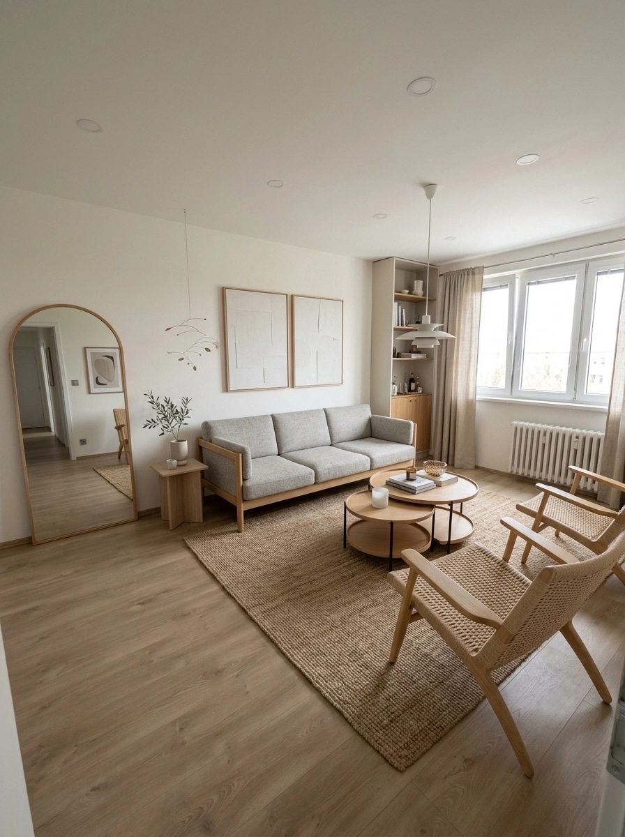Interior design in Scandinavian style — Living Room by GenRoom AI