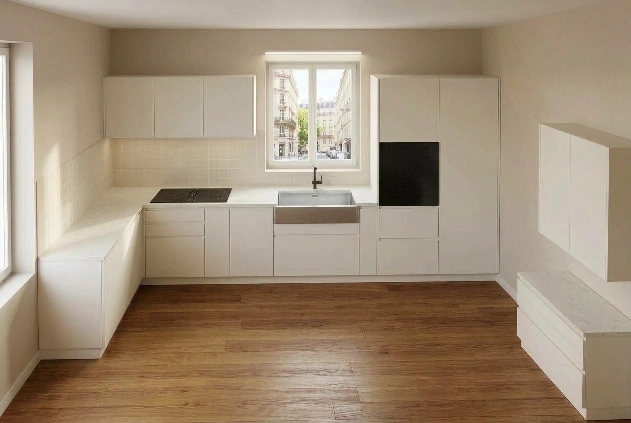 Kitchen interior in no_style style — photo by GenRoom AI