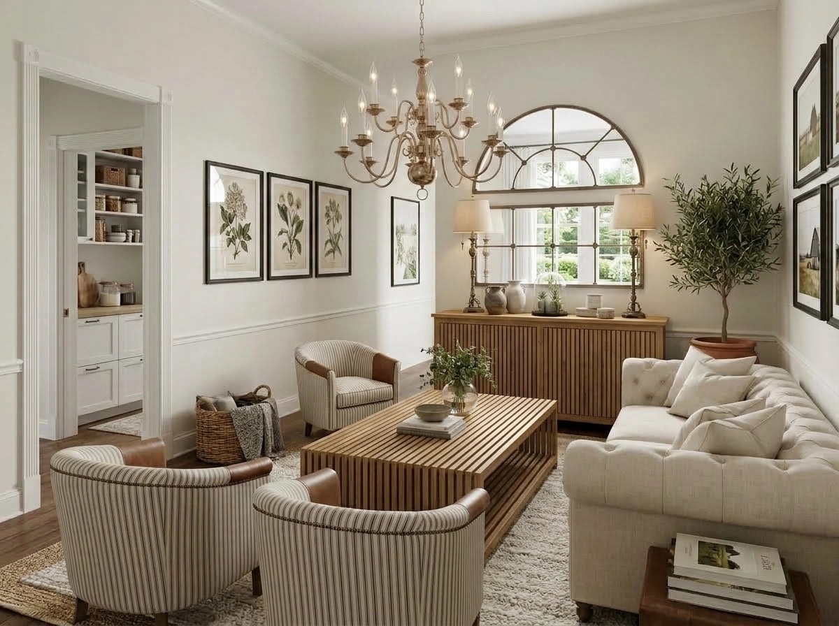 Interior design in Modern Farmhouse style — Living Room by GenRoom AI