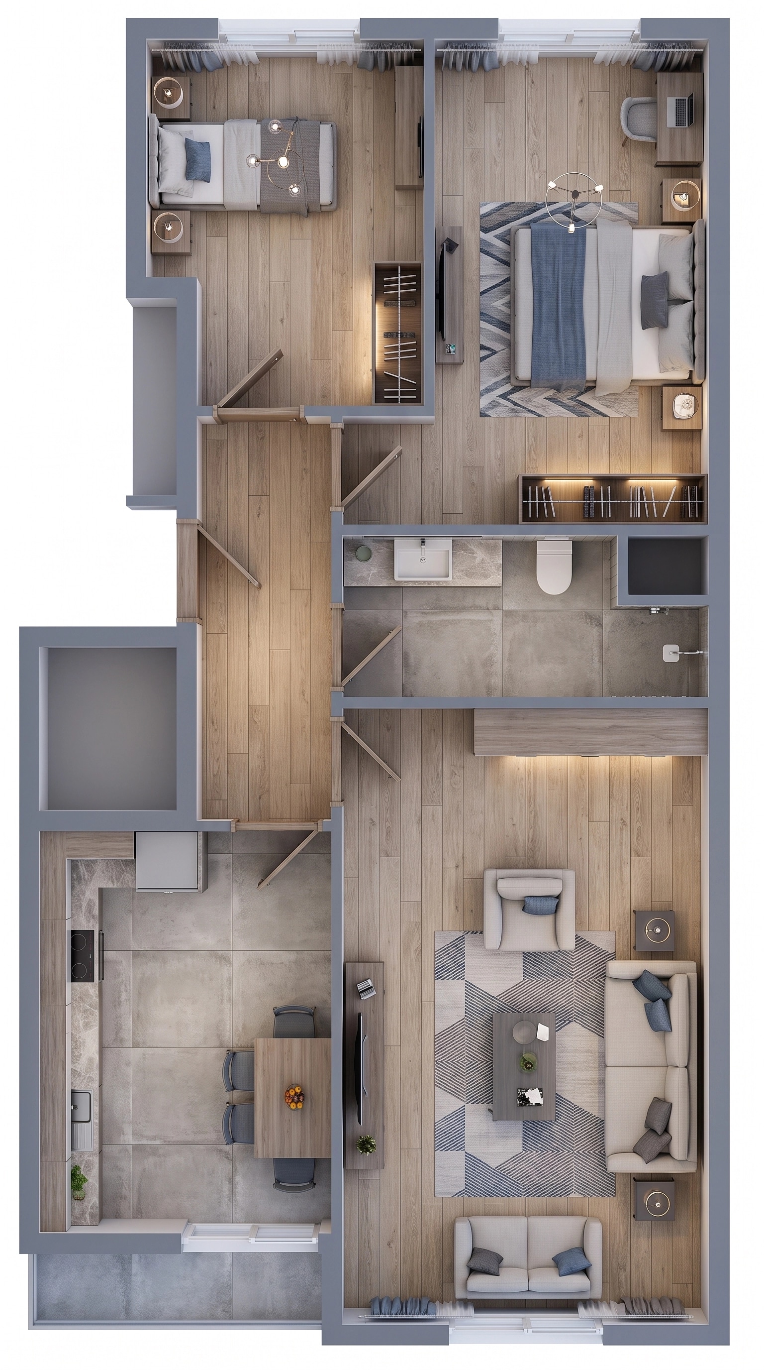 Interior design in Contemporary style — Living Room by GenRoom AI