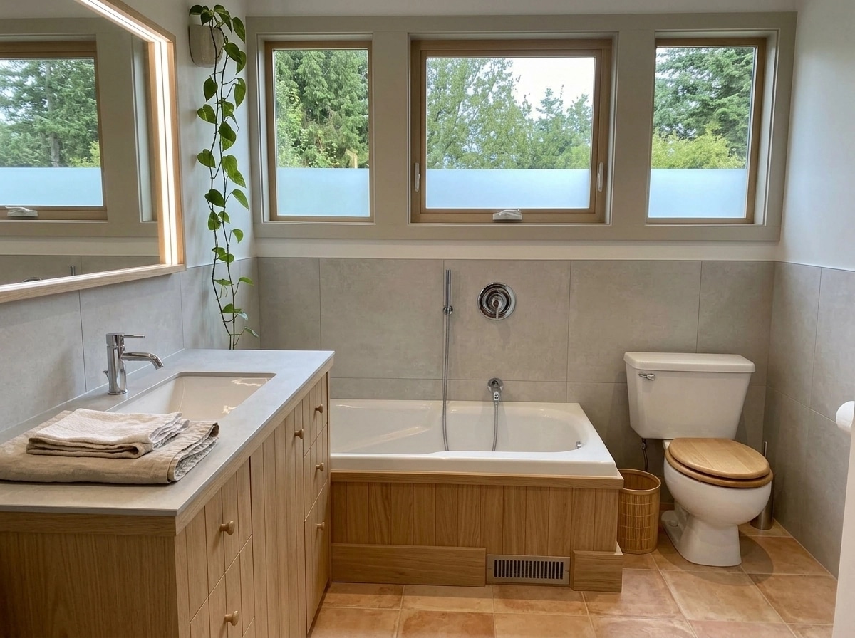 Scandinavian Bathroom design — interior photo by GenRoom AI