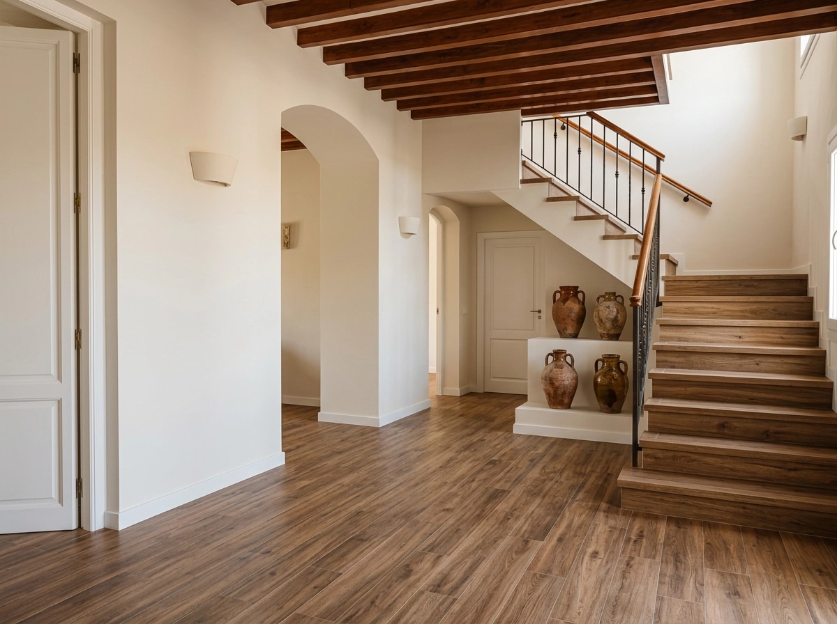 Mediterranean Χωλ design — interior photo by GenRoom AI