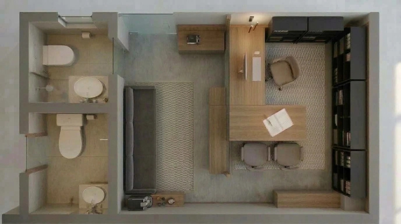 Interior design in Contemporary style — Living Room by GenRoom AI