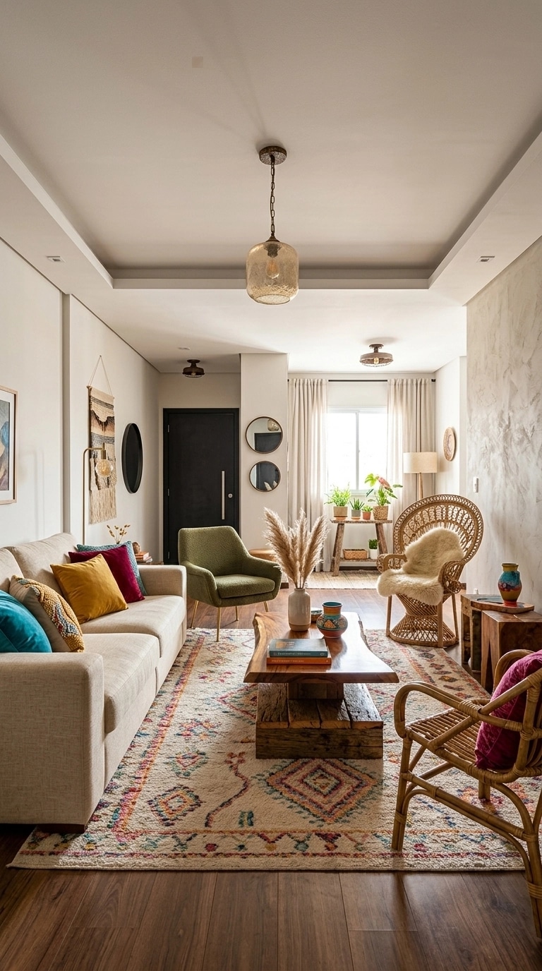 Interior design in Rustic style — Living Room by GenRoom AI