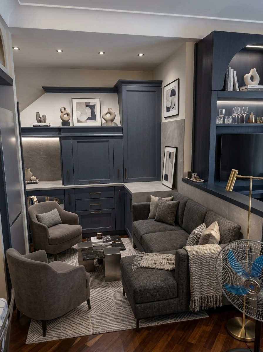 Interior design in Contemporary style — Living Room by GenRoom AI
