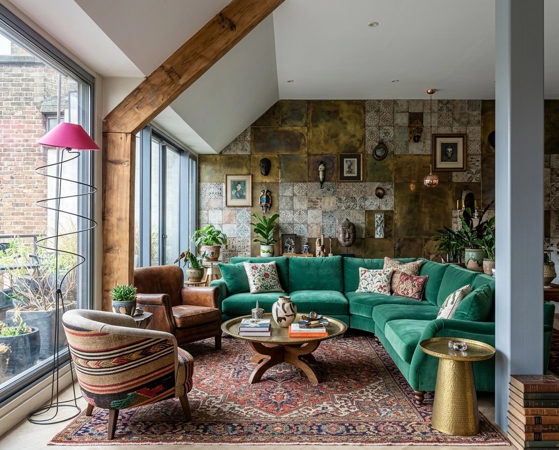 Interior design in Eclectic style — Living Room by GenRoom AI