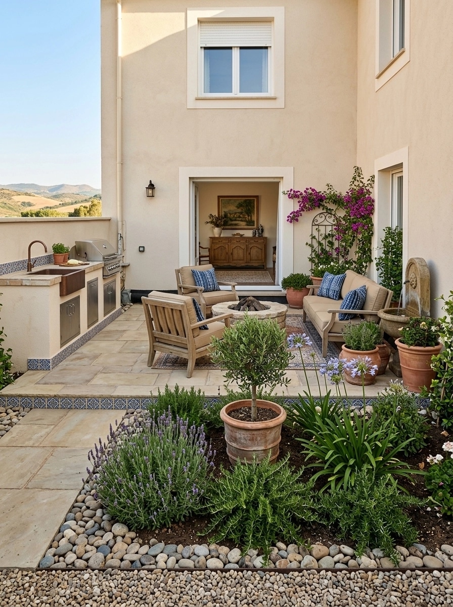 Landscape design in Mediterranean Yard style — Yard by GenRoom AI