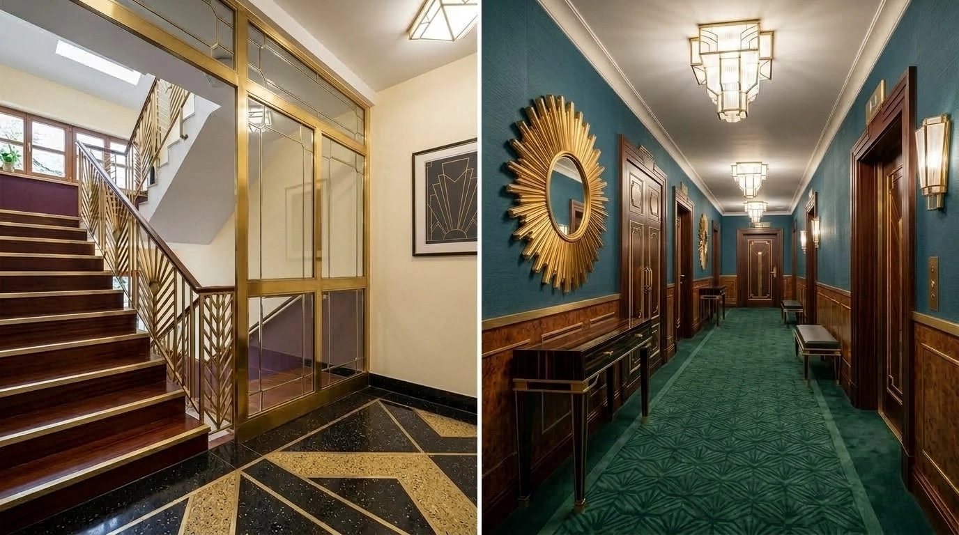 Art Deco Hallway design — interior photo by GenRoom AI