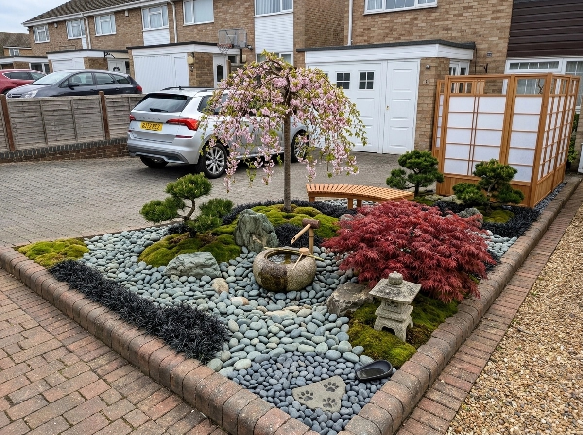Design paysager en style Japanese Garden — Jardin par GenRoom AI