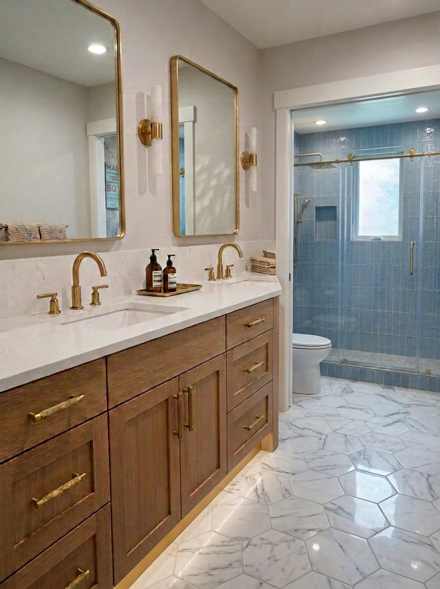 Interior design in Modern Farmhouse style — Bathroom by GenRoom AI