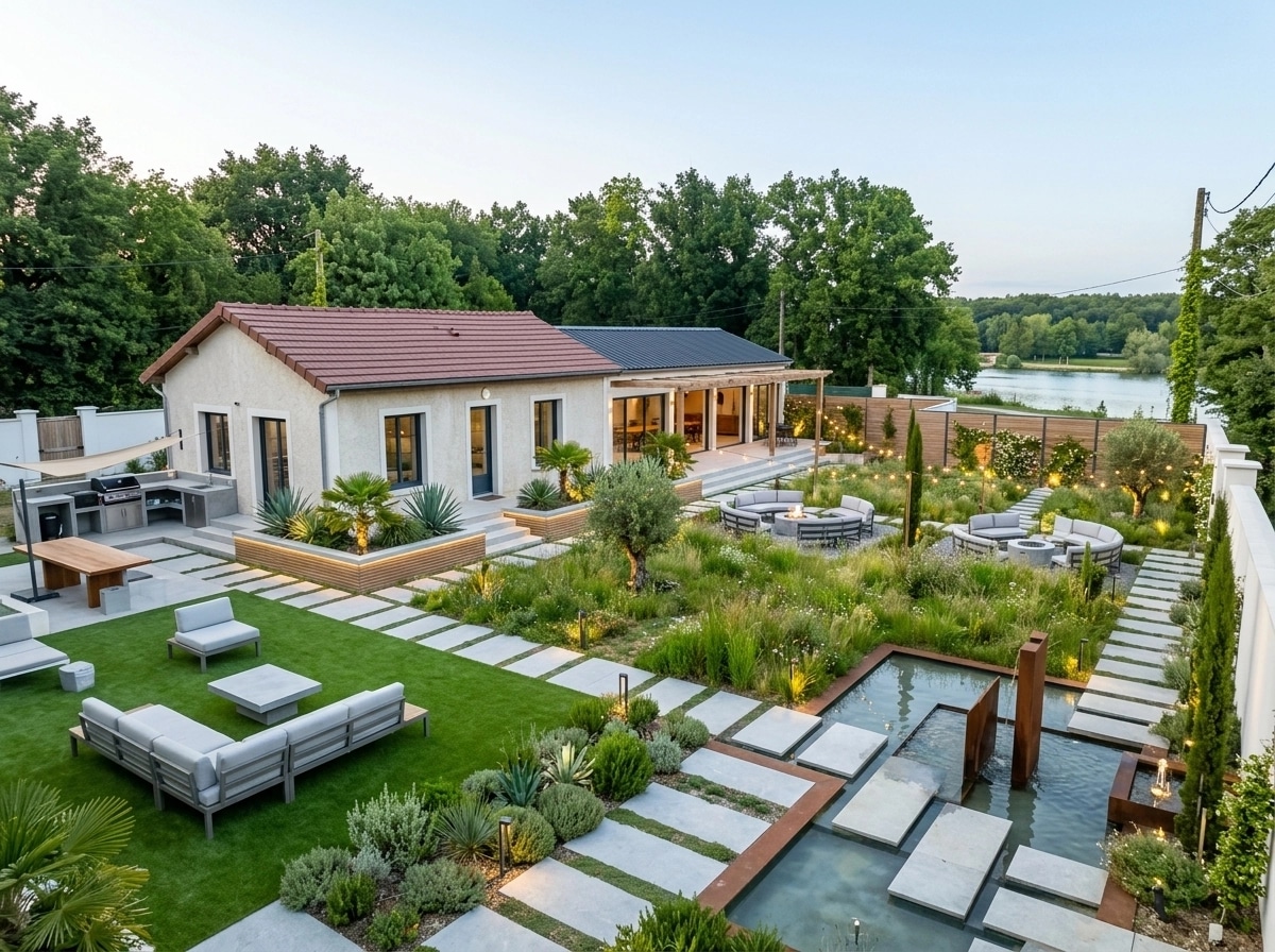 Landscape design in Contemporary Yard style — Yard by GenRoom AI