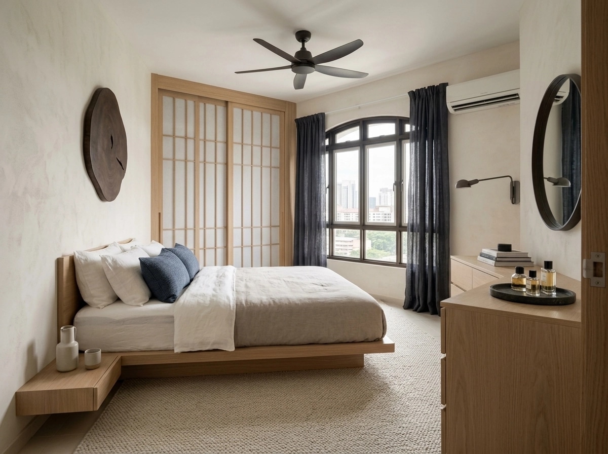 Japandi Chambre design — interior photo by GenRoom AI