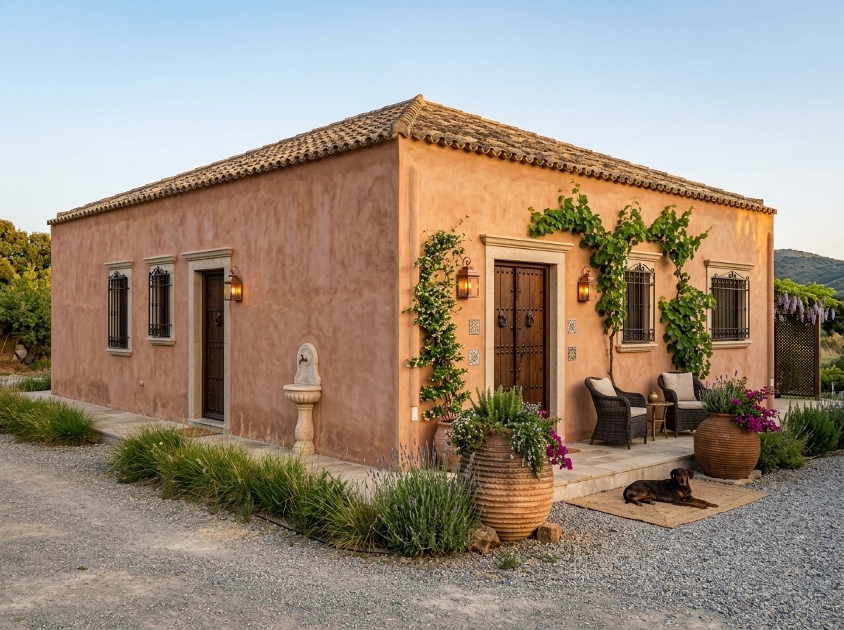 Facade design in Mediterranean Facade style — photo by GenRoom AI