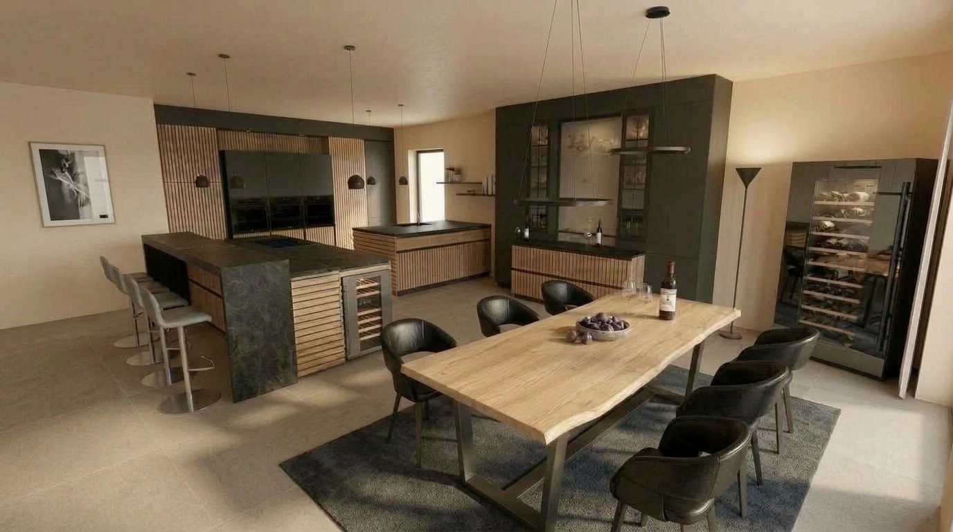 Kitchen interior in no_style style — photo by GenRoom AI