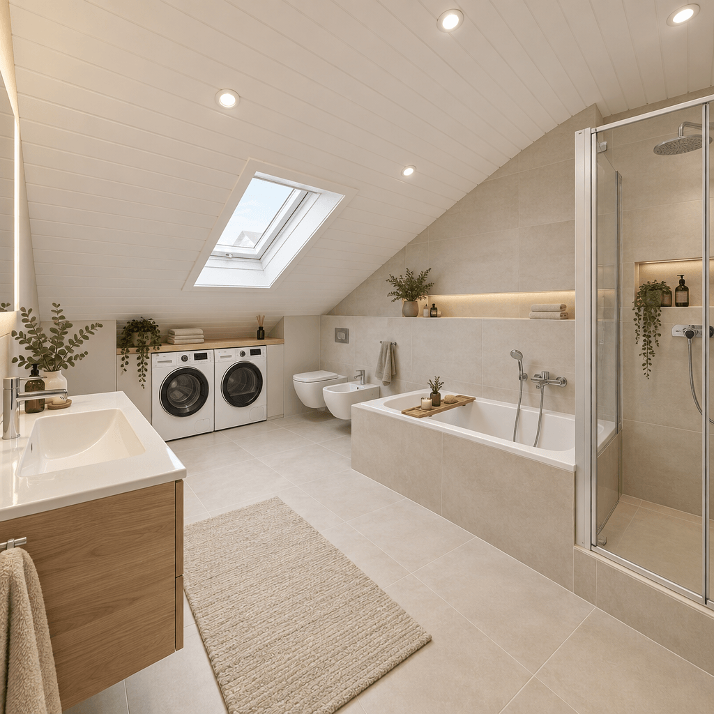 Bathroom interior in no_style style — photo by GenRoom AI