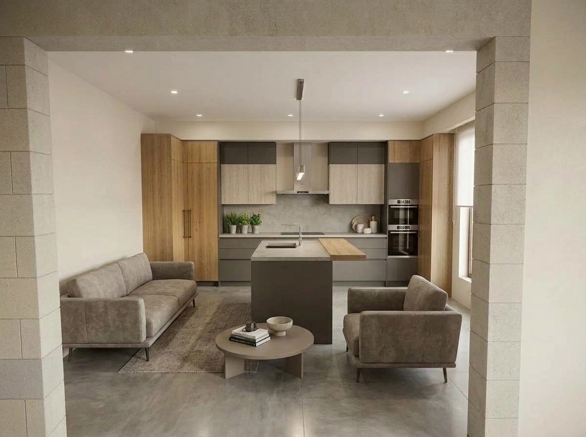 Kitchen interior in no_style style — photo by GenRoom AI