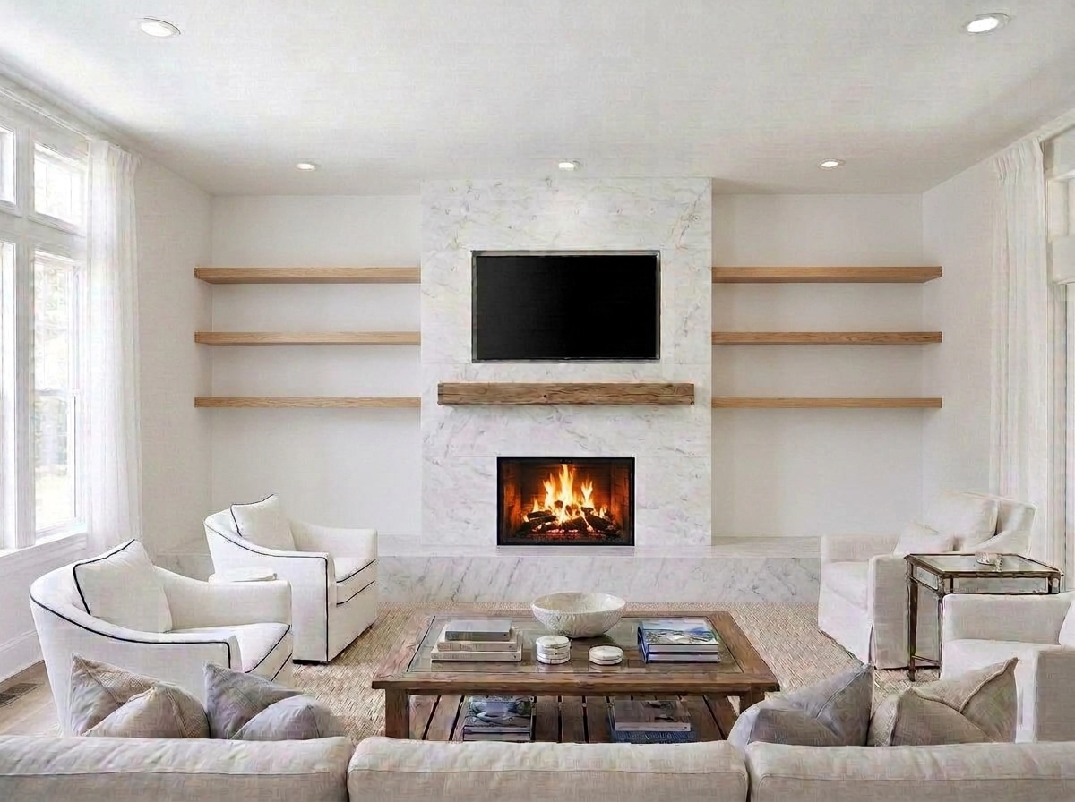 Interior design in Coastal / Hamptons style — Living Room by GenRoom AI