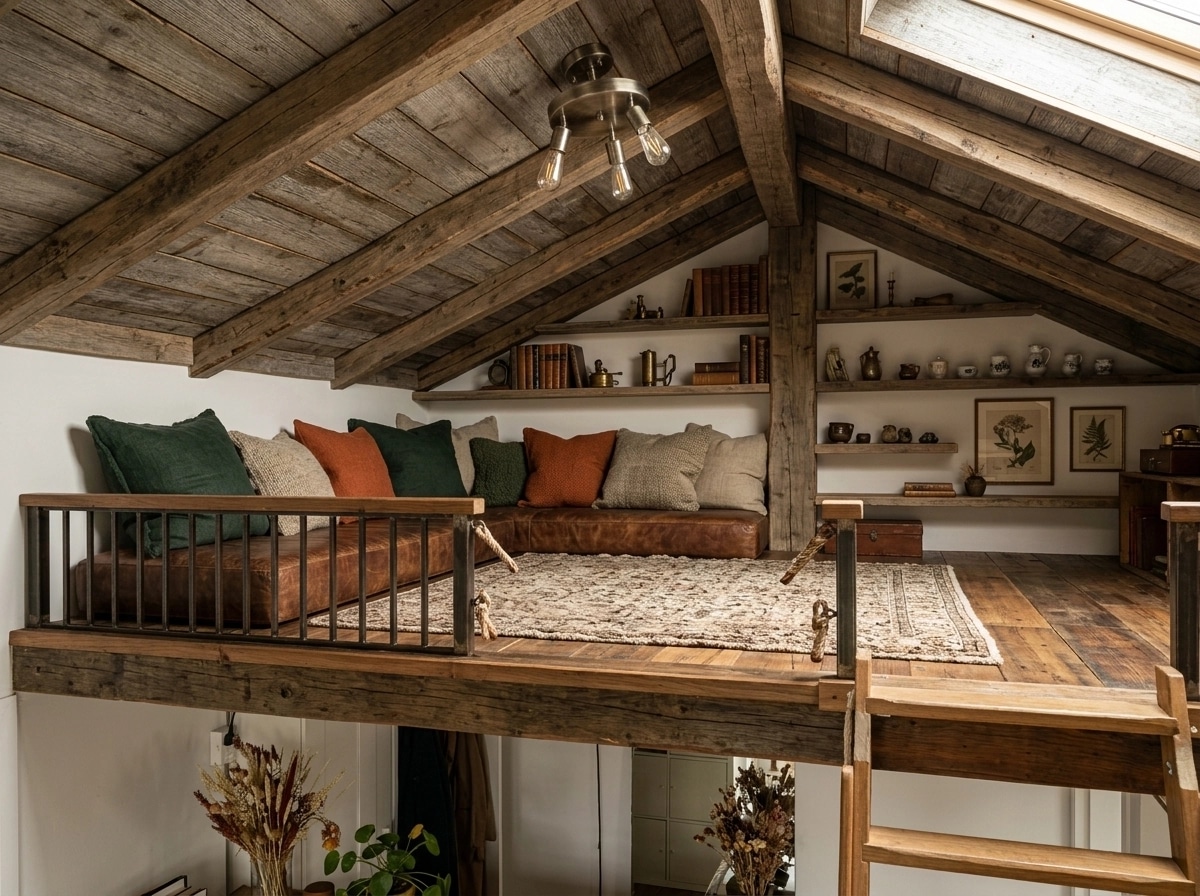 Interior design in Rustic style — attic by GenRoom AI