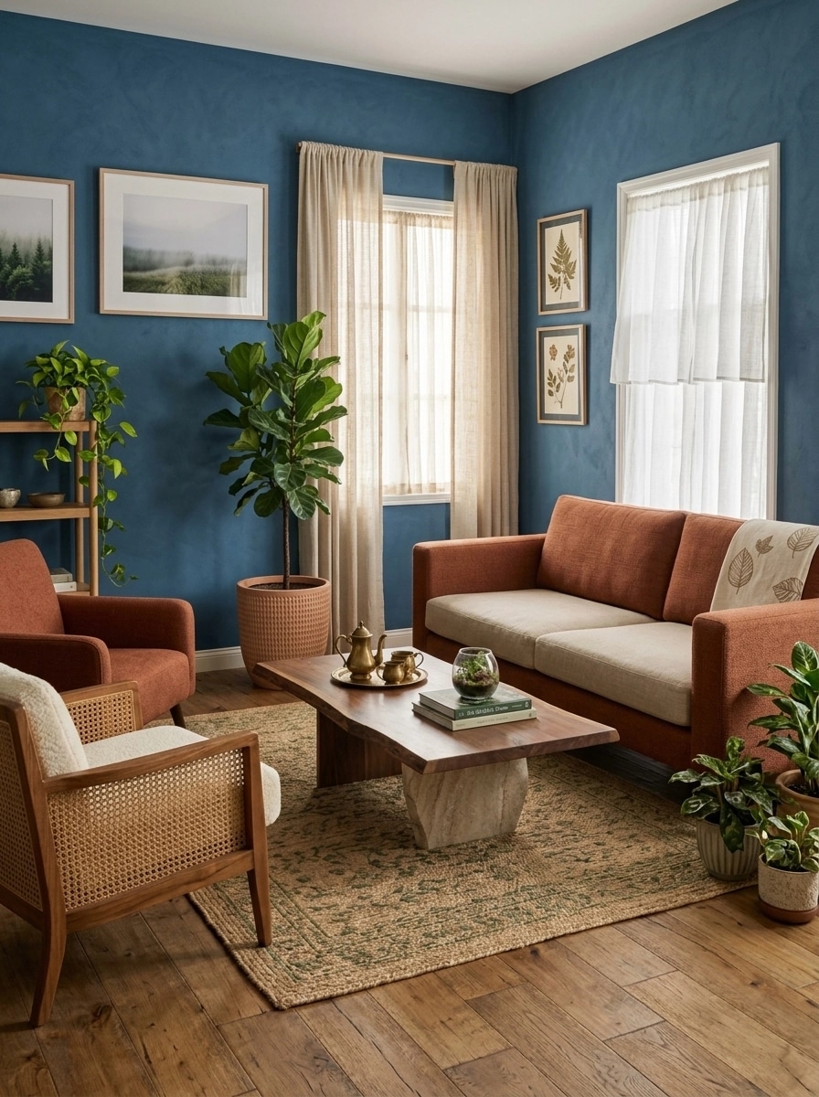 Interior design in Biophilic style — Living Room by GenRoom AI