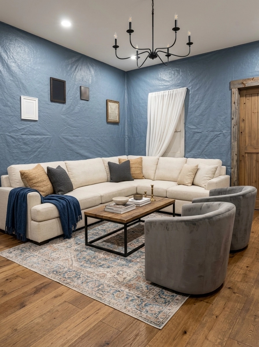 Interior design in Modern Farmhouse style — Living Room by GenRoom AI
