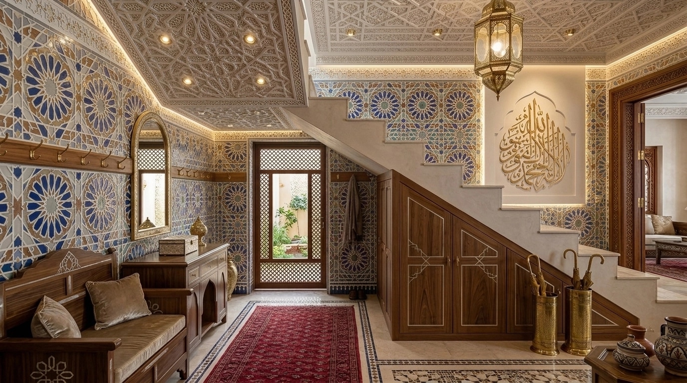 Hallway interior in Transitional style — photo by GenRoom AI