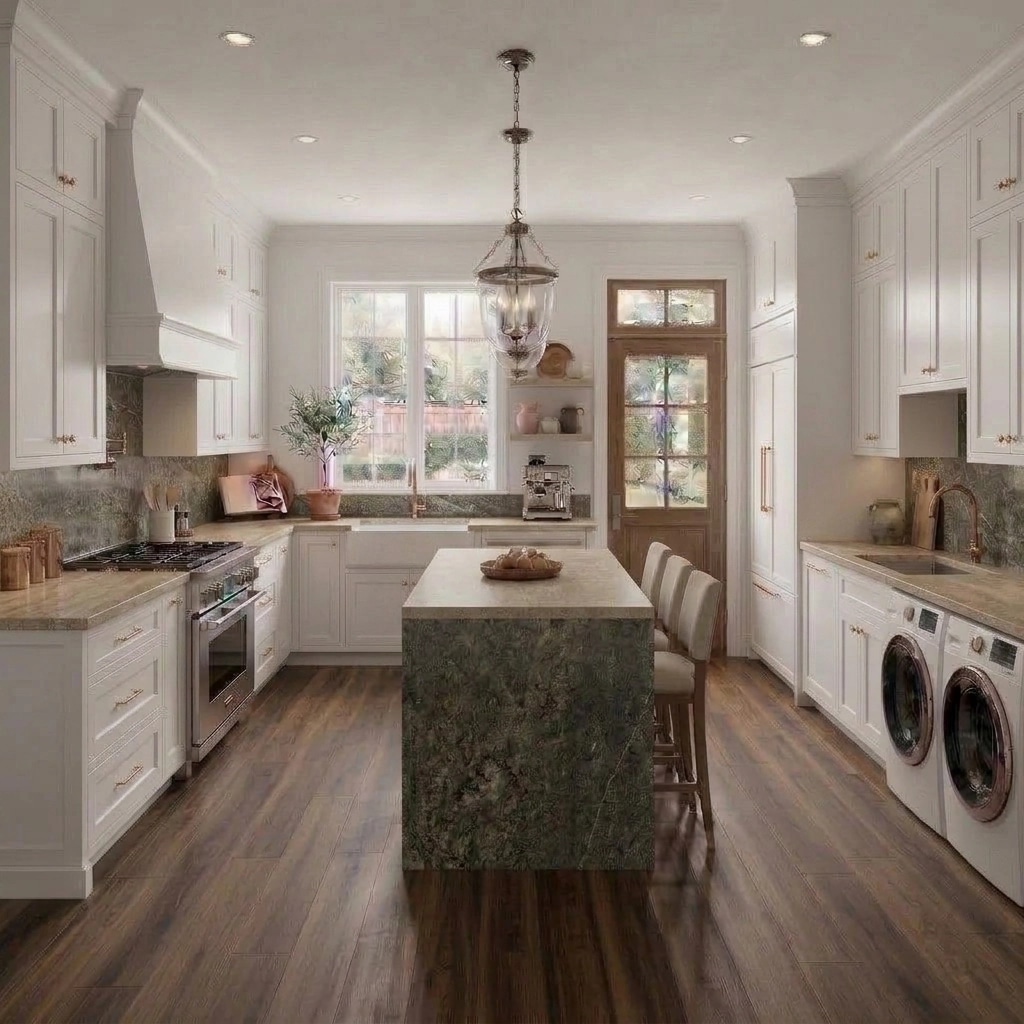 Transitional Kitchen design — interior photo by GenRoom AI