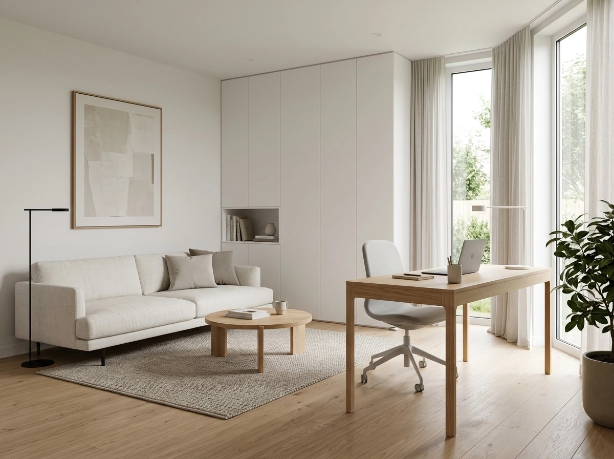 Interior design in Minimalism style — home_office by GenRoom AI