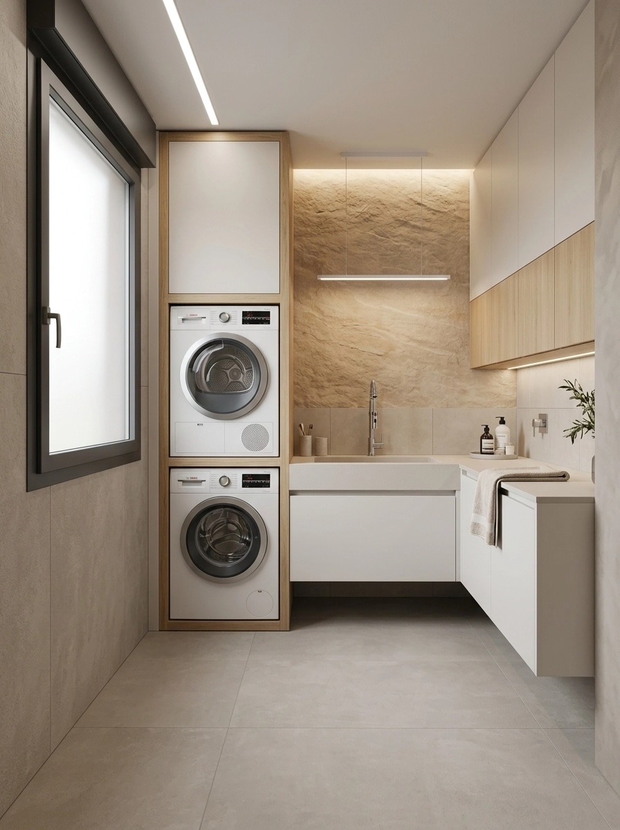 Interior design in Contemporary style — laundry by GenRoom AI