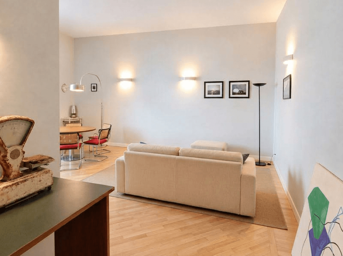 İç mekân tasarımı Contemporary stili — Oturma Odası GenRoom AI